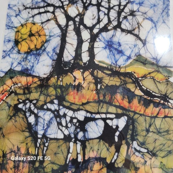 Holsiein Cows Below Autumn Trees Custom Printed Fabric Art by Carol Law Conklin - Picture 4 of 11